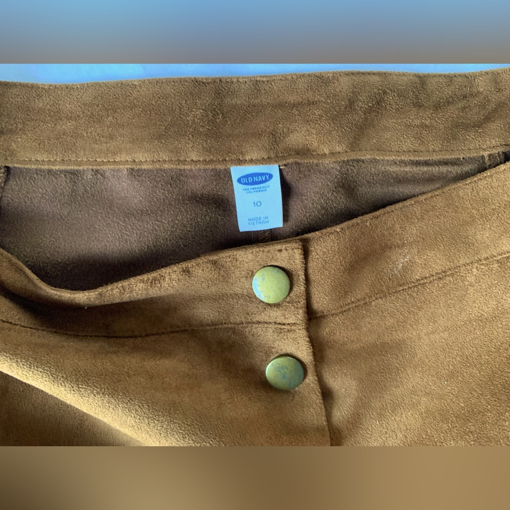 Old Navy Brown Faux Suede Skirt size 10 - Picture 5 of 5